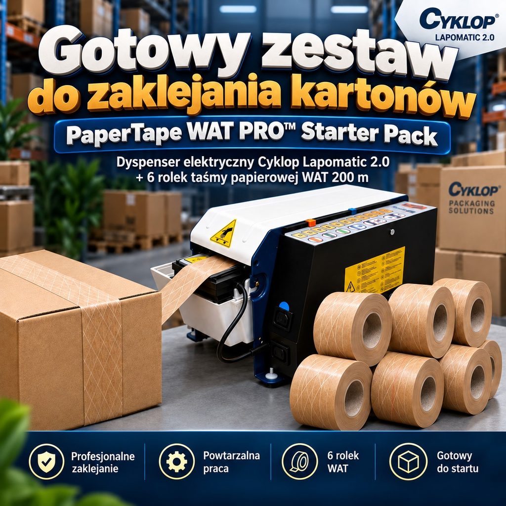 Gotowy zestaw do zaklejania kartonów Starter Pack